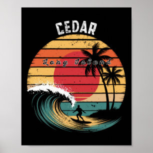 Cedar Beach Long Island Beach Surfing  Poster