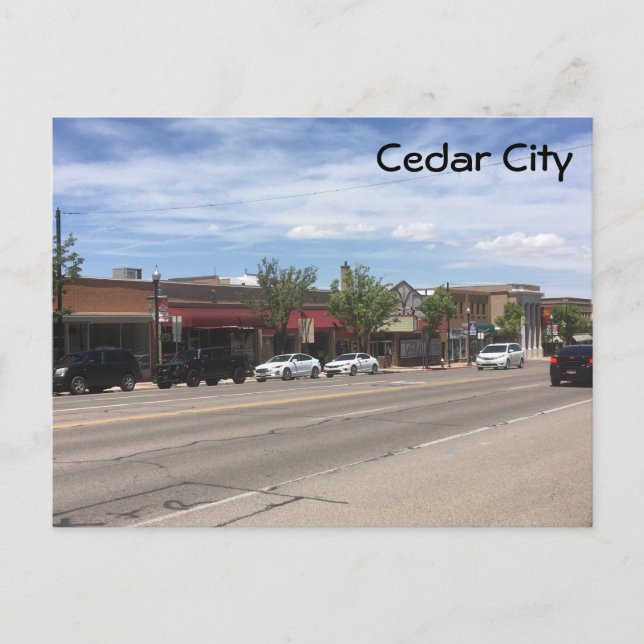 Cedar City Postcard (Front)