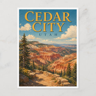 Cedar City Utah Cedar Breaks GeoSaga Postcard