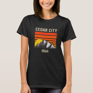 Cedar City Utah Retro Vintage City State Usa T-Shirt