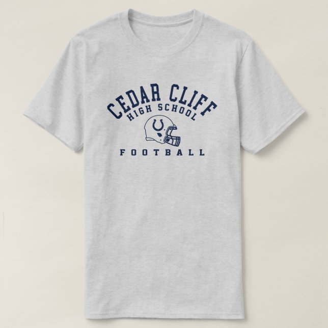 Cedar Cliff Football T-Shirt (Design Front)
