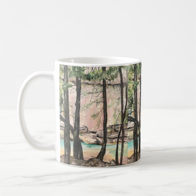 Cedar Falls Trail, Hocking Hills  Coffee Mug (Left)