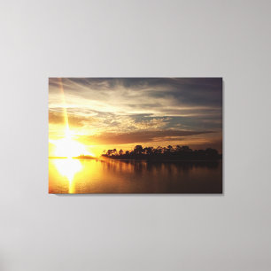 Cedar Key Florida Sunset 6 Canvas Print