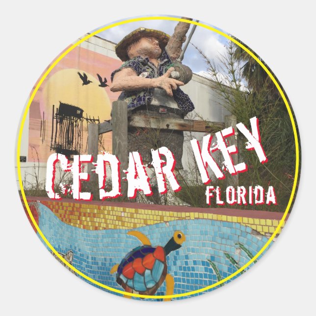 Cedar Key, Floride 2018 autocollant voyage (Devant)