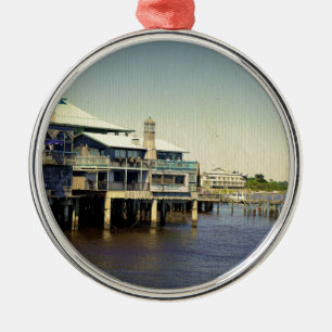 Cedar Key Marina Metal Ornament