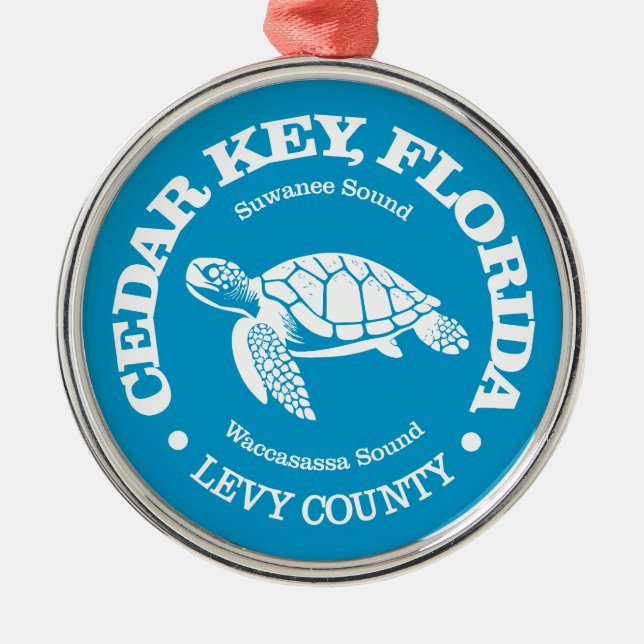 Cedar Key (sea turtle) Metal Ornament (Front)