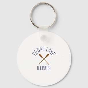 Cedar Lake Illinois Outdoors Vintage 1 Keychain