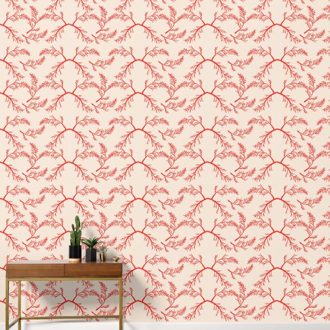 Cedar Leaves on a  Wallpaper (Hallway)