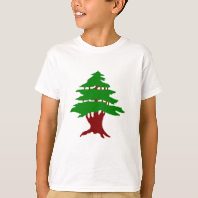 Cedar of Lebanon Premium Patriotic Image T-Shirt (Front)