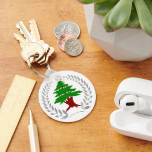 Cedar of Lebanon Psalm 92 Keychain