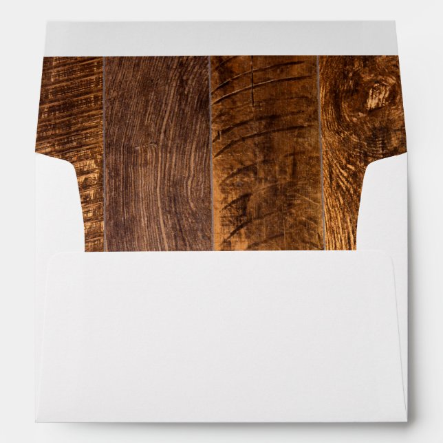 Cedar Planks | rustic wood grain pattern  Envelope (Back (Bottom))