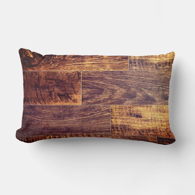 Cedar Planks | rustic wood grain pattern  Lumbar Pillow (Front)