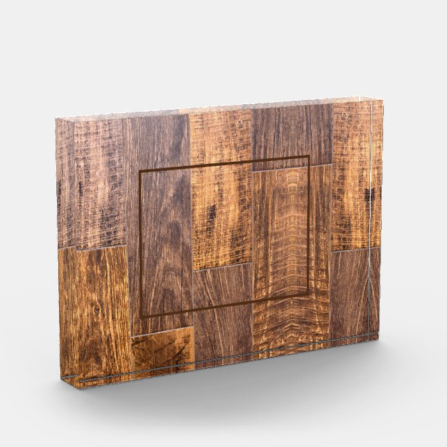 Cedar Planks | rustic wood grain pattern  Photo Block (Left)