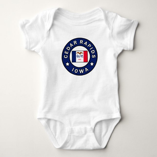 Cedar Rapids Iowa Baby Bodysuit (Front)