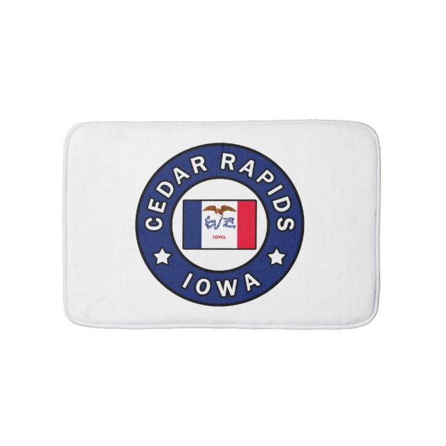 Cedar Rapids Iowa Bath Mat (Front)