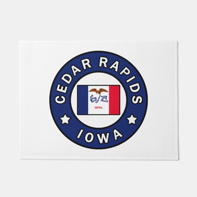 Cedar Rapids Iowa Doormat (Front)