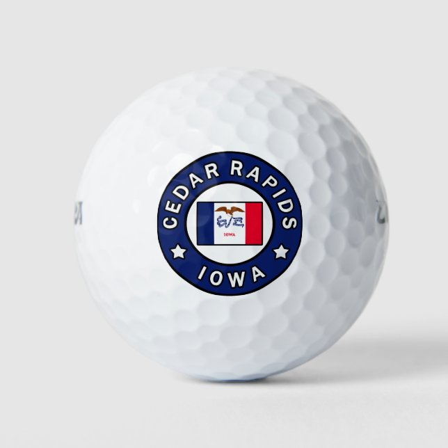 Cedar Rapids Iowa Golf Balls (Front)