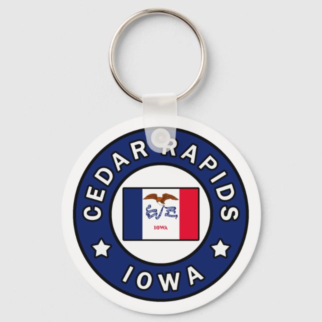Cedar Rapids Iowa Keychain (Front)