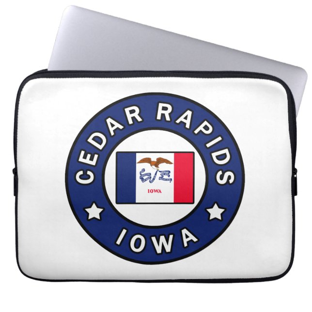 Cedar Rapids Iowa Laptop Sleeve (Front)