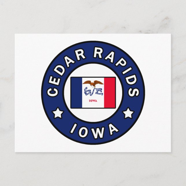 Cedar Rapids Iowa Postcard (Front)