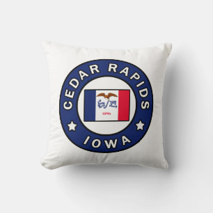 Cedar Rapids Iowa Throw Pillow