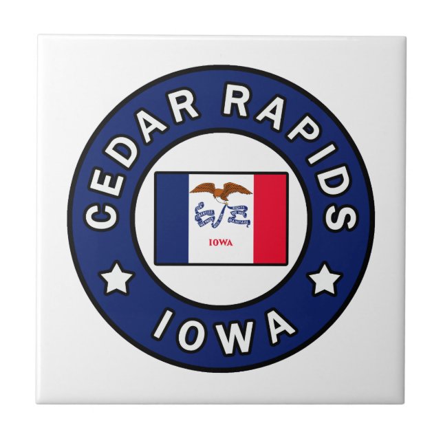 Cedar Rapids Iowa Tile (Front)