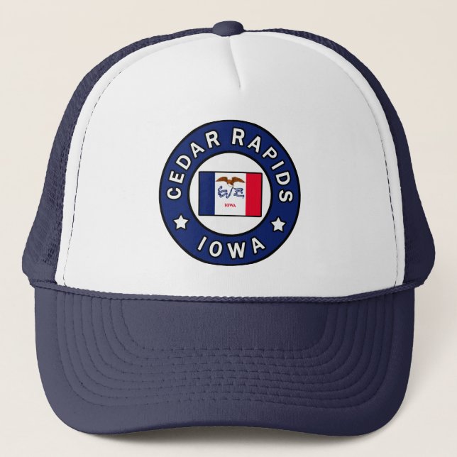 Cedar Rapids Iowa Trucker Hat (Front)