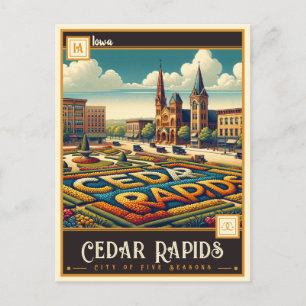 Cedar Rapids, Iowa    Vintage Postcard