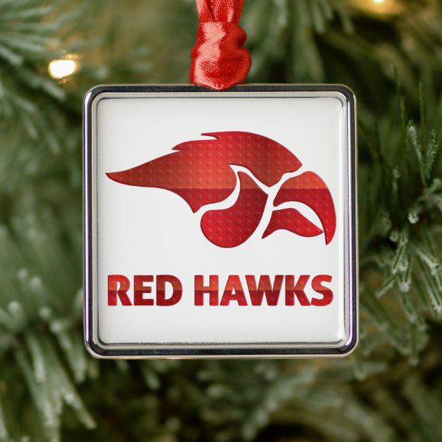 Cedar Springs Red Hawks #5 Metal Ornament (Tree)