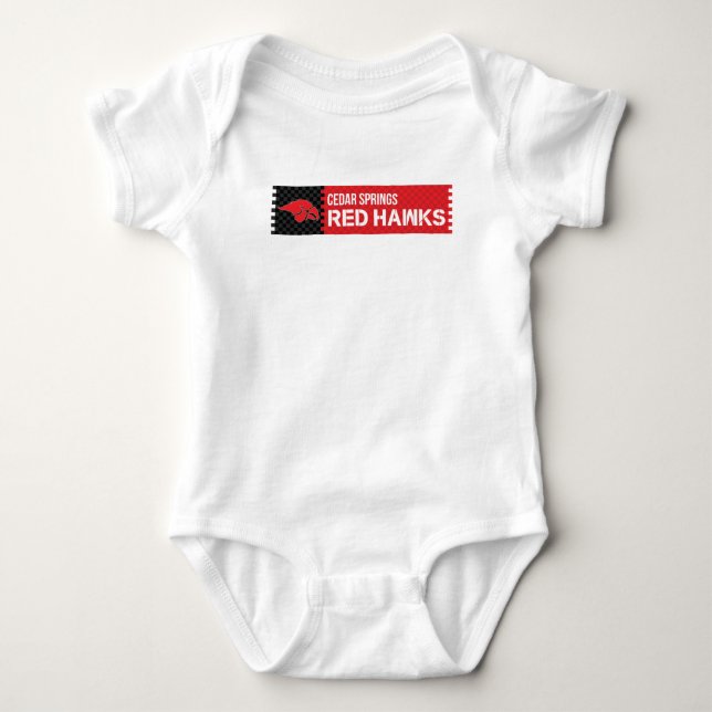 Cedar Springs Red Hawks Baby Bodysuit (Front)