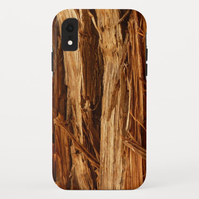 Cedar Textured Wooden Bark Look Case-Mate iPhone Case (Back)