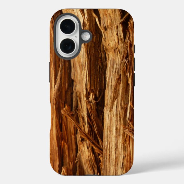 Cedar Textured Wooden Bark Look Case-Mate iPhone Case (Back)