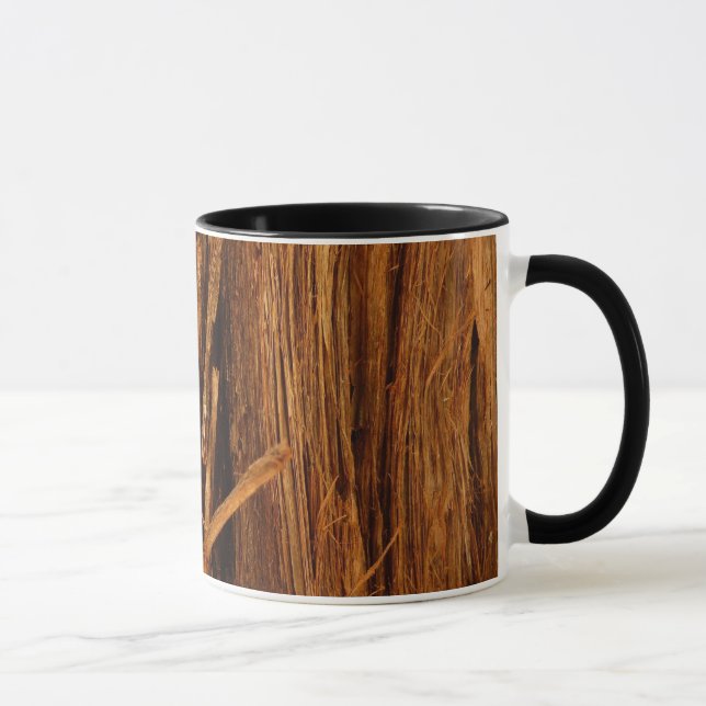 Cedar Textured Wooden Bark Look Mug (Right)