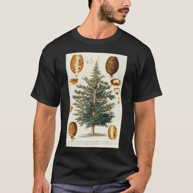 Cedar Tree And Cone Dissectation - Cedrus - Botani T-Shirt (Front)