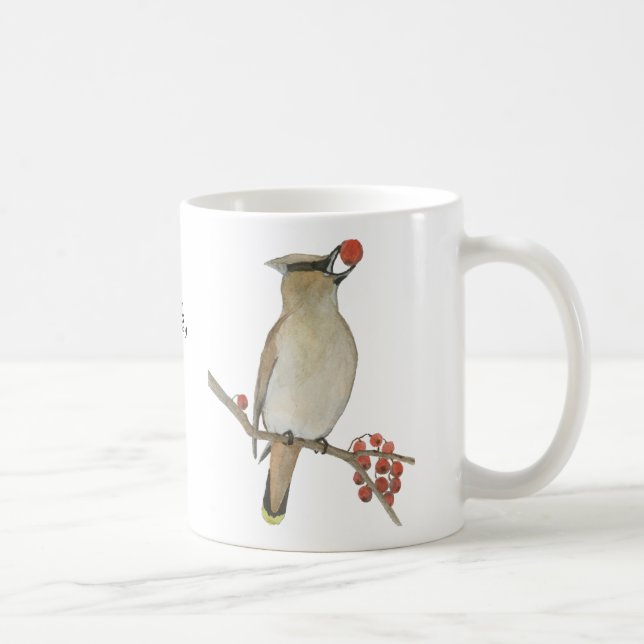Cedar Waxwing Coffee Mug (Right)