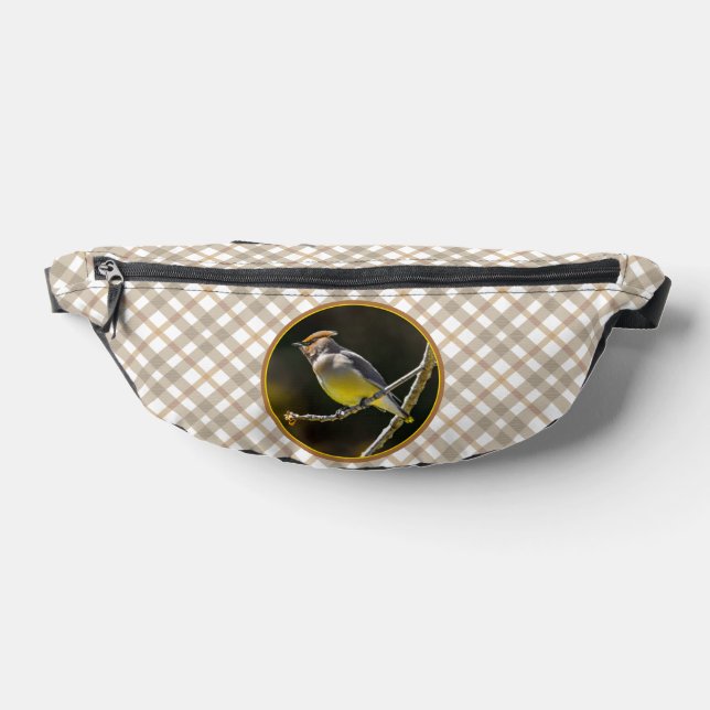 Cedar Waxwing Songbird Original Wild Bird Photo Fanny Pack (Lay Down)
