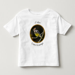 Cedar Waxwing Songbird Original Wild Bird Photo Toddler T-shirt