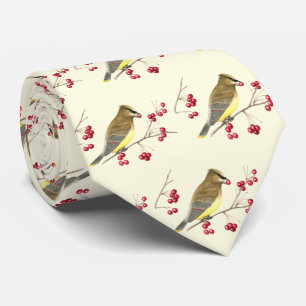Cedar Waxwing Tie