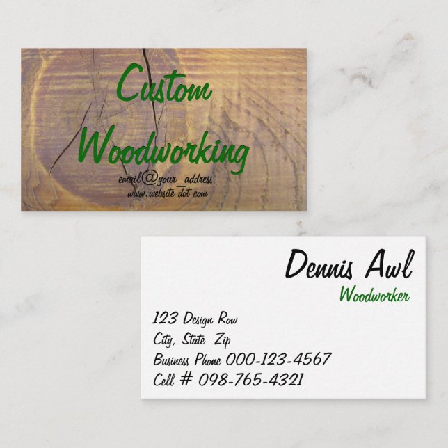 Cedar Wood Knot Photograph Business Card (Front/Back)