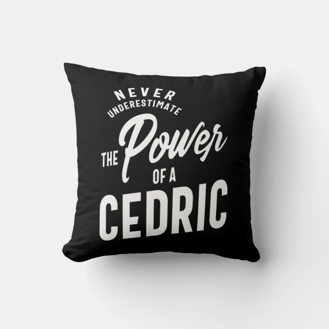 Cedric Personalized Name Birthday Gift Throw Pillow (Front)