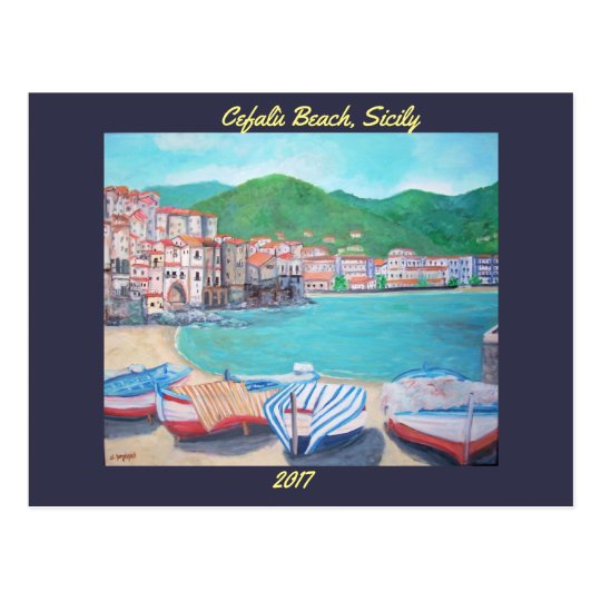 Cefalù Beach - postcard