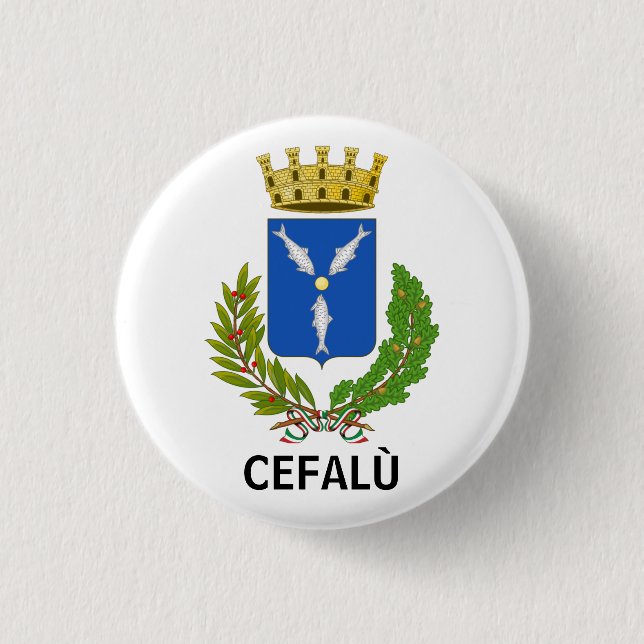 Cefalù coat of arms - Sicily 1 Inch Round Button (Front)