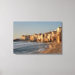Cefalu, seaside town in Sicily Canvas Print