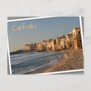 Cefalu, seaside town in Sicily Postcard
