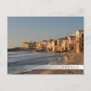 Cefalu, seaside town in Sicily Postcard