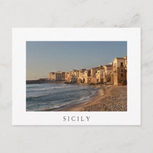 Cefalu, seaside town in Sicily Postcard