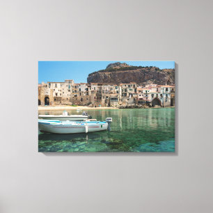 Cefalu town in Sicily Canvas Print