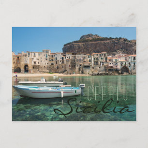 Cefalu town in Sicily Postcard