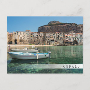 Cefalu town in Sicily Postcard
