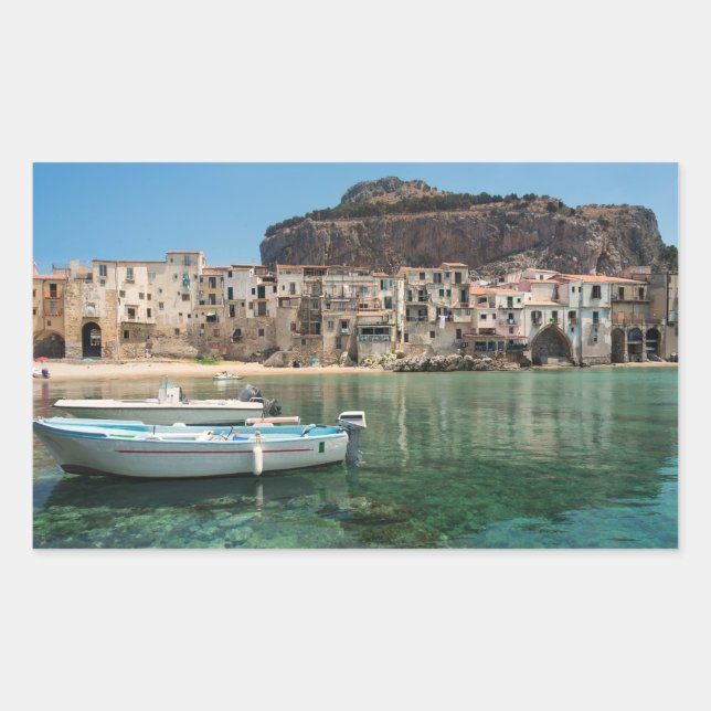 Cefalu town in Sicily Sticker (Front)